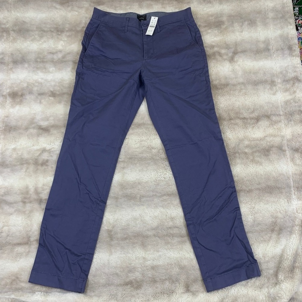 J.Crew 770 Straight Fit Pants Mens 29x30 Blue Purple Chino‎ AR886 NWT